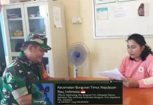 Babinsa Sepempang Pastikan Pelayanan Pustu Tetap Optimal