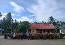 Personil Koramil 05/Midai Hadiri Apel Sabuk Kamtibmas