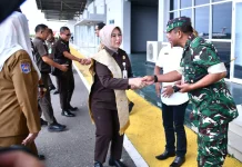 Danlanud RSA Sambut Kedatangan Wakajati Kepri di Natuna