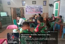 Koramil 06/Serasan Nobar Piala Dunia Bersama Warga