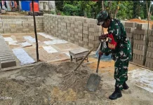 Babinsa Serasan Dampingi Pembangunan KDMP