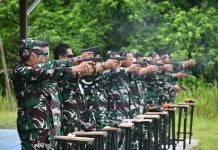 Lanud RSA Natuna Gelar Latihan Menembak Bulanan