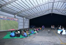 Lanud RSA Natuna Gelar Nobar Bola Gembira untuk Masyarakat