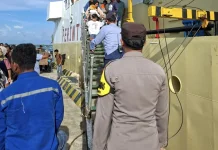 Polres Natuna Amankan Kedatangan KM Sabuk Nusantara 48 di Subi