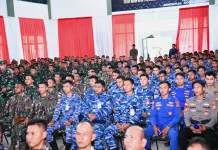 Personel Lanud Raden Sadjad Ikuti Pengarahan Menko Polkam RI Bersama Prajurit TNI