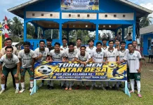 Tim  Sepak Bola Cemaga Melaju Babak selanjutnya Turnamen Antar Desa di Kelanga