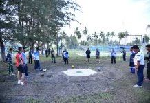 Danlanud RSA Natuna Ajak Personel Nikmati Sore lewat Footgolf Gembira