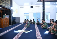 Sholat Dhuha dan Ibadah Bersama Jadi Awal Aktivitas Personel Lanud RSA Natuna