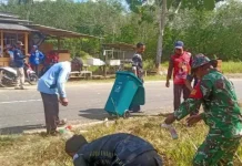 Babinsa Goro bersama pemdes dan masyarakat Desa Harapan Jaya