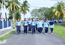 Lanud RSA Gelar Jalan Santai dan Senam Bersama Sambut Hari Bakti TNI AU ke-79