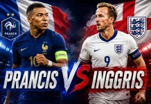 Prancis vs Inggris: Head to Head, Statistik, dan Fakta Unik