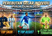 Perebutan Gelar Individu Top Skor, Top Assist, dan Clean Sheet Terbanyak Piala Dunia