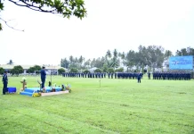 Danlanud RSA Natuna Pimpin Upacara Hari Bakti TNI AU ke-79, di Lapangan Dirgantara La