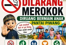 Larangan Merokok di Ruang Bermain Anak Pantai Piwang