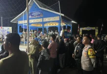 Polsek Bunguran Timur Kawal Turnamen Voli HUT ke-108 Desa Kelanga