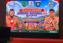 Bupati Cen Lepas Kontingen Jamnas Natuna Dari Lokasi Karantina