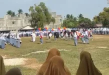 Marching Band Tampil di Upacara SMAN2 Bunguran Timur