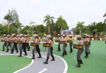 Polres Natuna Tingkatkan Kesiapsiagaan Personel melalui Latihan Dalmas