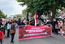 Imigrasi Kelas II TPI Ranai Meriahkan Pawai Budaya HUT RI ke-81 di Pantai Piwang
