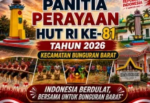 HUT RI Semarak di Bunguran Barat