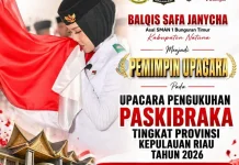 Balqis Safa Jadi Pemimpin Upacara Paskibraka Kepri