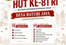 Desa Batubi Jaya Gelar Lomba Rakyat HUT RI