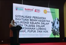 Sosialisasi Bantuan Benih Kelapa di Bunguran Utara