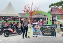 Satlantas Polres Natuna Kawal Pawai Maulid Nabi SDN 002 Ranai