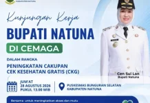 Bupati Natuna Dorong Peningkatan Cakupan CKG di Cemaga