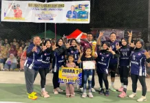 Gemilang di Partai Final, Tim VoliPutri Sungai Ulu Raih Juara 1 Kelarik Utara Cup 202