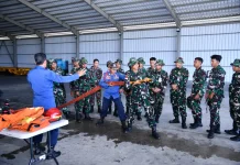 Lanud RSA dan Damkar Natuna Perkuat Kesiapan Hadapi Kebakaran