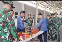 Damkar Natuna Latih Personel TNI AU Tangani Kebakaran