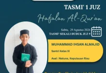 Santri SMP Imam Syafii Rampungkan Tasmi’ 1 Juz