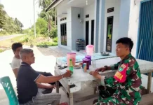 Babinsa Pengadah Ajak Warga Jaga Kerukunan dan Kondusivitas Desa