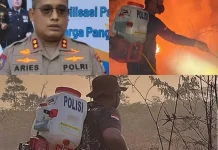 Knapsack power sprayer (alat semprot pertanian) efektif untuk mencegah Karhutla