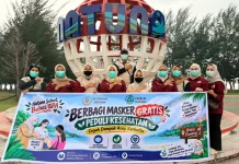 IBI Natuna bersama Patelki Natuna Membagikan Masker Kepada Warga Kota Ranai