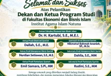IAI Natuna Lantik Pimpinan FEBI