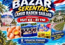 Lanud Raden Sadjad Gelar Bazar Serentak