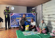 Satlantas Polres Natuna Gelar Aksi Peduli di Sebadai Ulu
