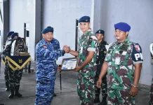 Lanud Raden Sadjad Natuna Lepas Tujuh Personel, Sambut Prajurit Baru