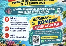 Gerakan Adopsi Terumbu Karang Massal Digelar di Natuna