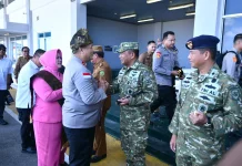 Danlanud RSA Sambut Kunjungan Kapolda Kepri