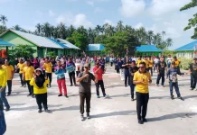 Senam Meriahkan HUT SMAN 1 Pulau Laut