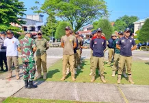Personel Satpol PP Natuna Ikuti Gladi HUT TNI