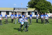 Jaga Kesiapsiagaan, Prajurit Lanud Raden Sadjad Natuna Latih Bela Diri Taktis
