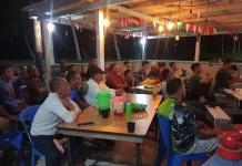Semangat Cinta Tanah Air, Warga Pulau Laut Nobar Piala ASEAN Cup di Pondok Fanta
