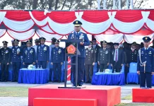 HUT ke-81 TNI di Natuna, Danlanud RSA Pimpin Upacara di Pantai Piwang
