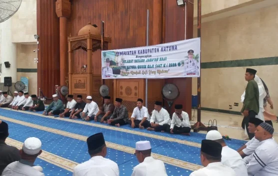 Sekda Natuna Sampaikan Sambutan Bupati saat Penyambutan Jamaah Haji