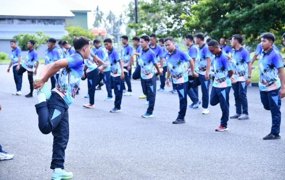 Lanud RSA Natuna Gelar Olahraga Bersama, Jaga Kebugaran