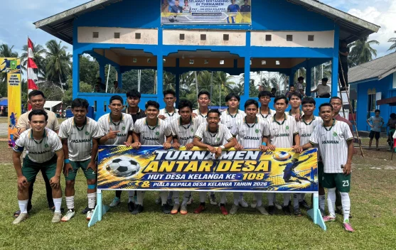 Tim  Sepak Bola Cemaga Melaju Babak selanjutnya Turnamen Antar Desa di Kelanga